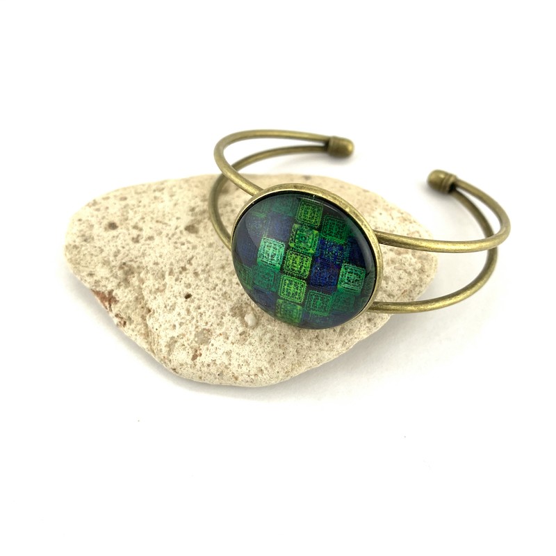 Bracelet Carrés Mystiques — bijou artisanal fait main | De Liane En Liane