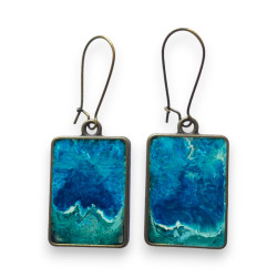 Boucles d'oreilles Rivage — bijou artisanal résine fait main | De Liane En Liane