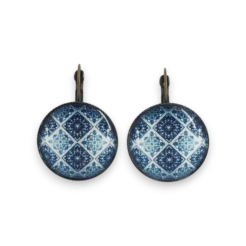 Boucles d'oreilles Mosaïque d'Algarve — bijou artisanal fait main | De Liane En Liane