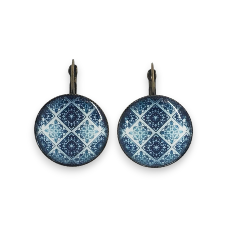 Boucles d'oreilles Mosaïque d'Algarve — bijou artisanal fait main | De Liane En Liane
