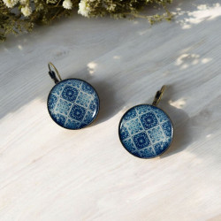 Boucles d'oreilles Mosaïque d'Algarve — bijou artisanal fait main | De Liane En Liane