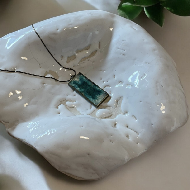 Collier Reflet d'Émeraude — bijou artisanal fait main | De Liane En Liane