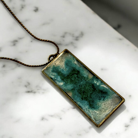 Collier Reflet d'Émeraude — bijou artisanal fait main | De Liane En Liane