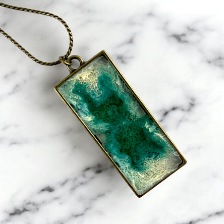 Collier Reflet d'Émeraude — bijou artisanal fait main | De Liane En Liane