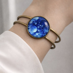 Bracelet Bulles Bleues — bijou artisanal fait main | De Liane En Liane
