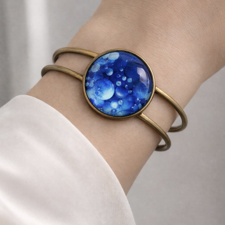 Bracelet Bulles Bleues — bijou artisanal fait main | De Liane En Liane
