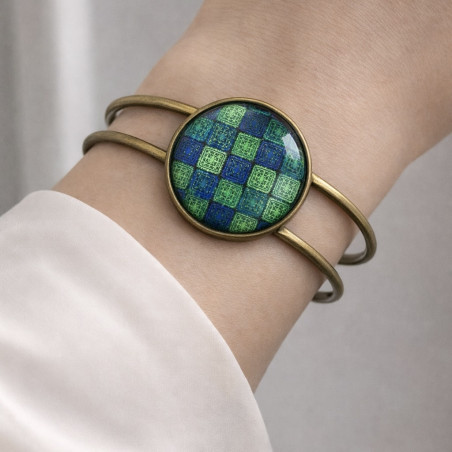 Bracelet Carrés Mystiques — bijou artisanal fait main | De Liane En Liane