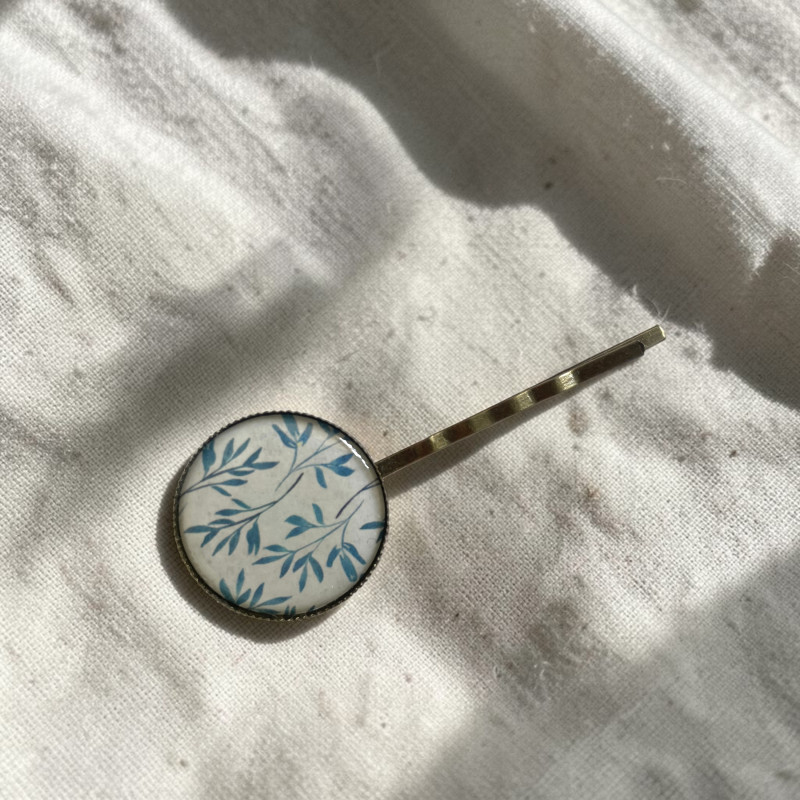 Barrette Rameaux — illustration botanique — fait main | De Liane en Liane