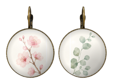 Boucles d'oreilles avec deux photos différentes
