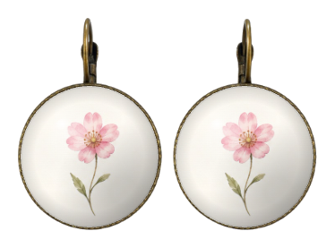 Boucles d'oreilles avec la même photo des deux côtés